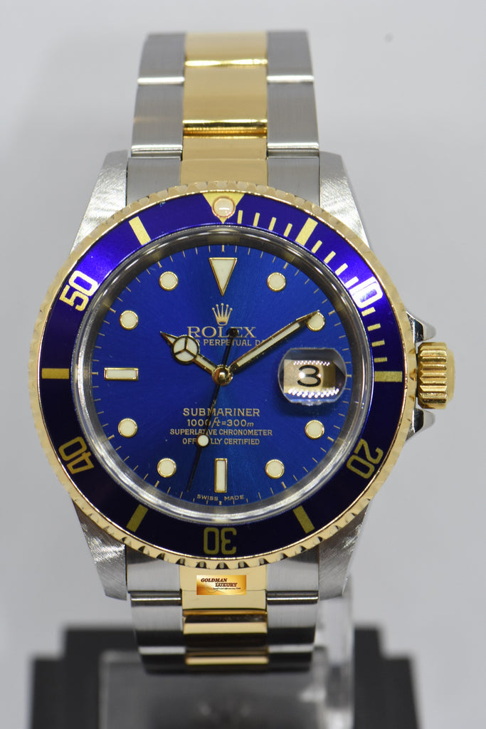 rolex submariner blue half gold