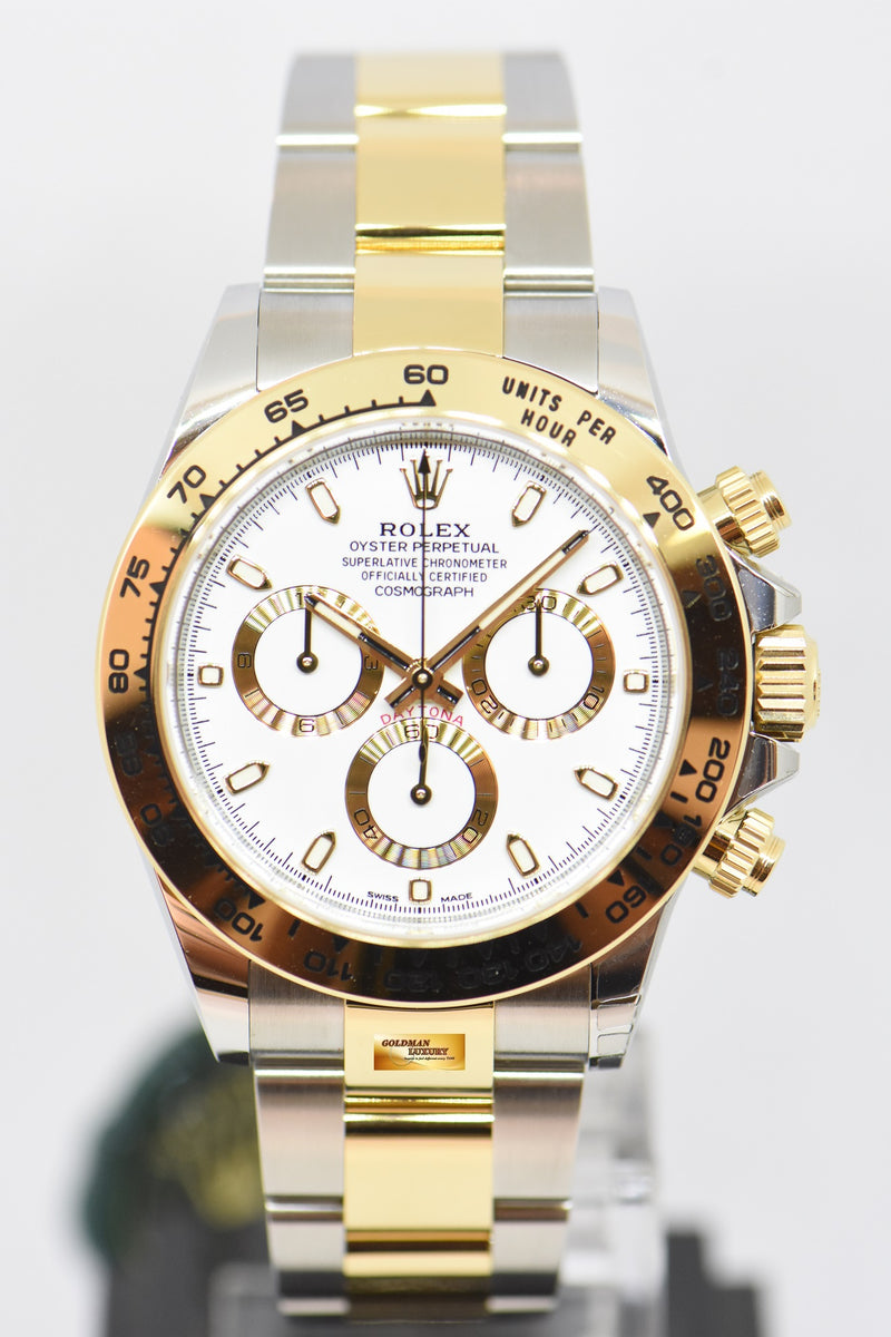 [SOLD] ROLEX OYSTER PERPETUAL DAYTONA HALF-GOLD WHITE 116503 (NEW-UNWO ...