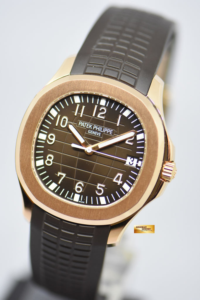 PATEK PHILIPPE AQUANAUT 40mm ROSE GOLD IN RUBBER 5167R AUTOMATIC (MINT ...