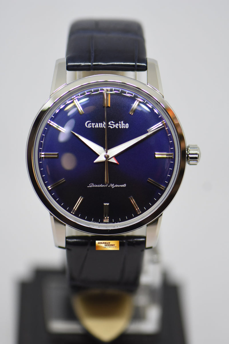 SOLD] GRAND SEIKO RE-CREATION 60TH ANNIVERSARY 38mm HARD TITANIUM BLU –  Goldman Luxury