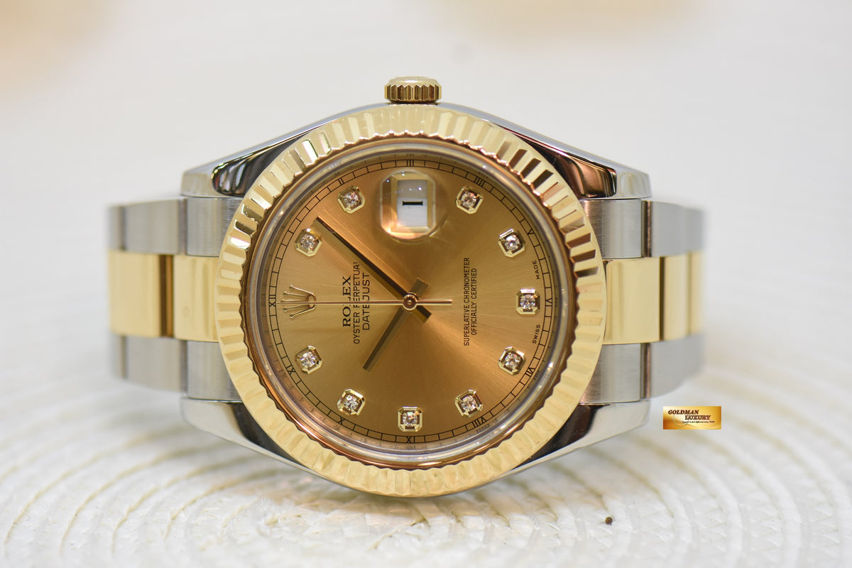 ROLEX OYSTER PERPETUAL DATEJUST II 41mm GOLD / STEEL IN OYSTER BRACELE ...