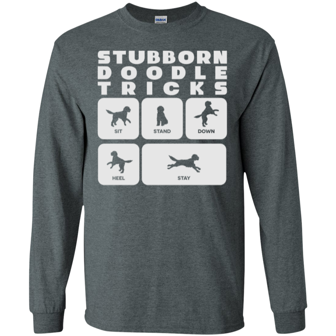 Doodle Tricks - Gildan Long Sleeve T-Shirt - I Love Goldendoodles