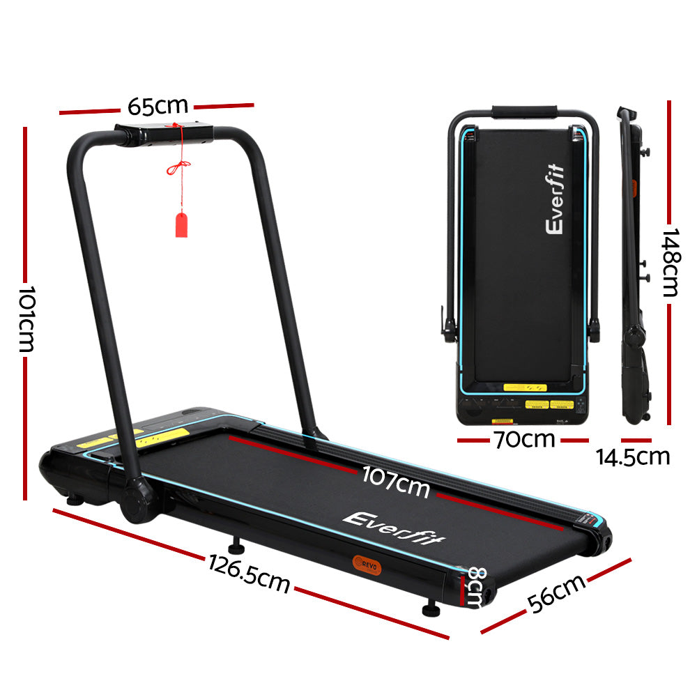 Everfit Treadmill Electric Walking Pad Home Office Gym Fitness Remote