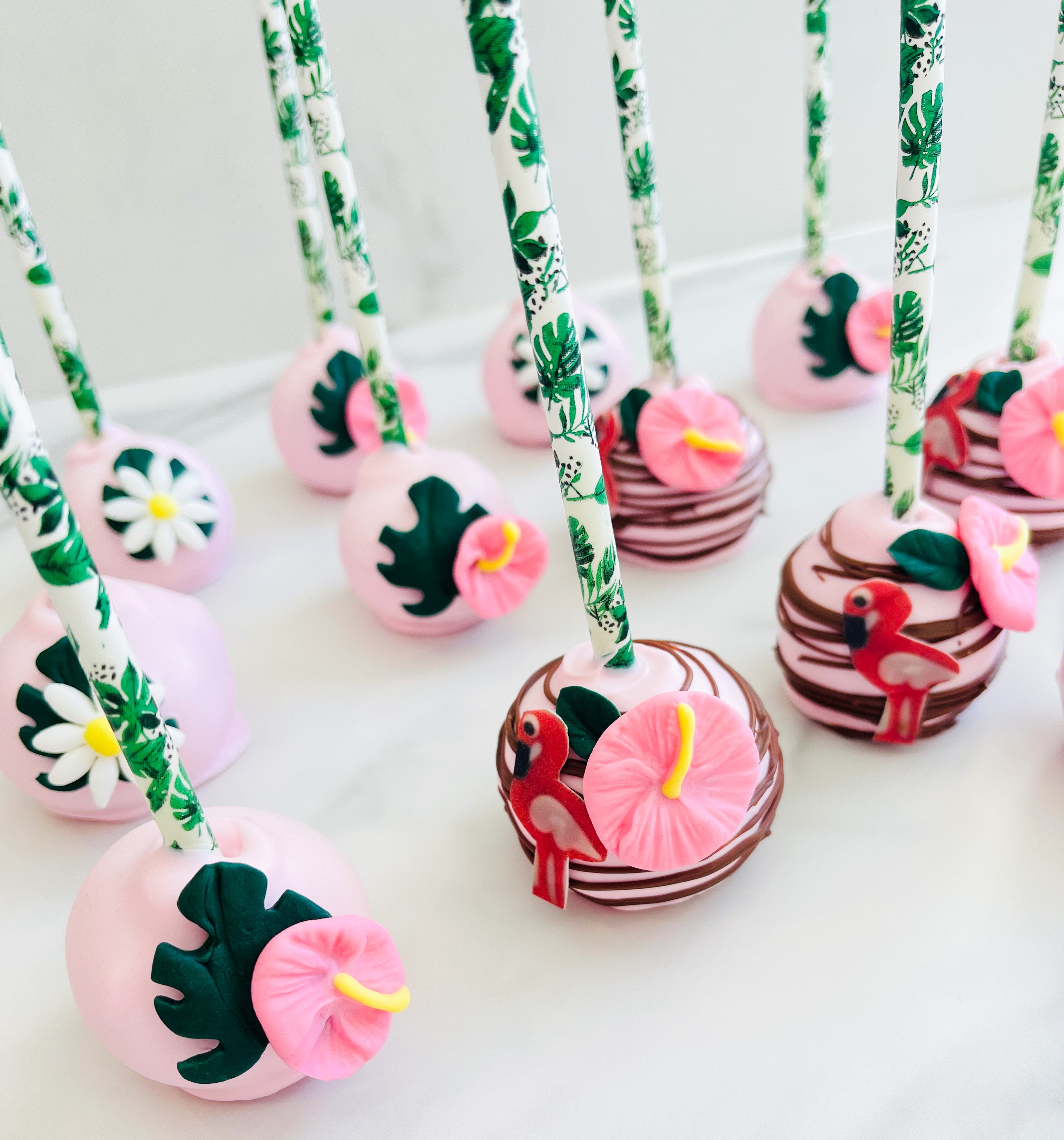 Wild ONE Retro Pink Daisy First 1st Birthday Party Cake Pops | Zazzle