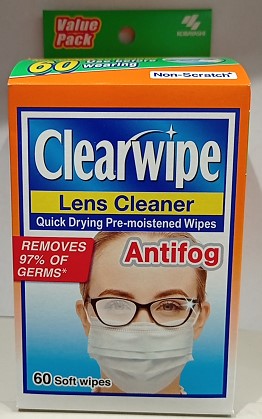 Clearwipe Lens Cleaner Wipes 20 Pack Clean Glasses Pre-moistened