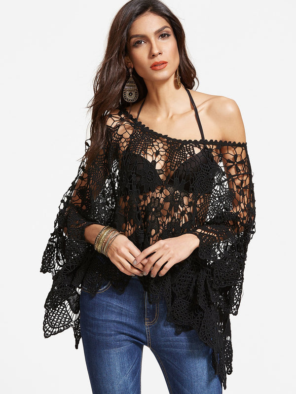 Black Crochet Top - Boho Buys