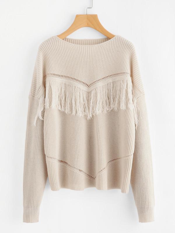 Tassel Knit Jumper - Boho Buys