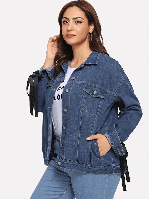 Plus Size Denim Jacket - Boho Buys