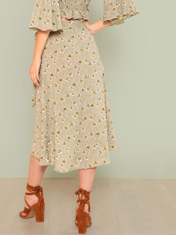 Floral Wrap Skirt - Boho Buys