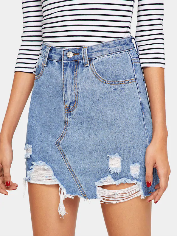 Denim Mini Skirt - Boho Buys