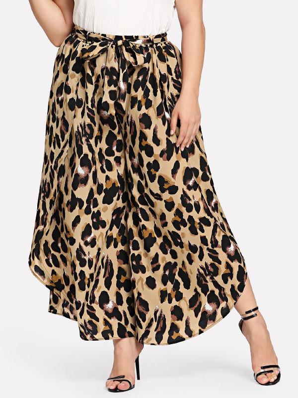 Plus Size Leopard Print Pants - Boho Buys