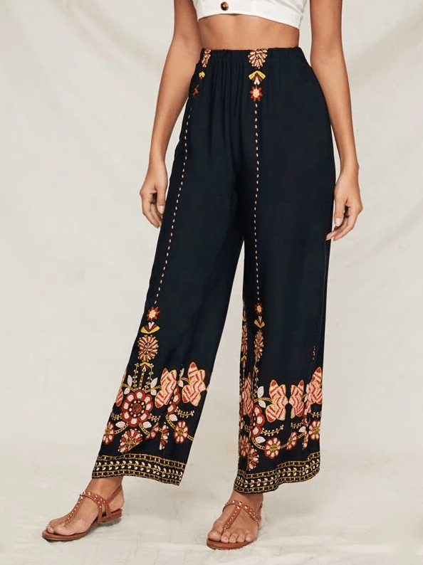 Boho Navy Blue Pants - Boho Buys