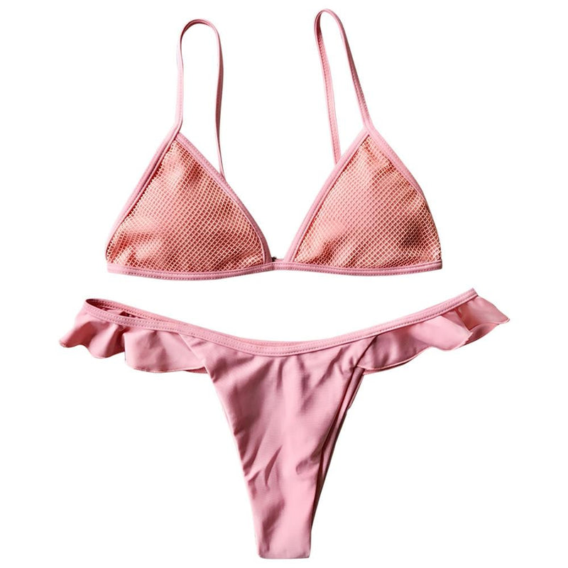 Pink Frilly Bikini