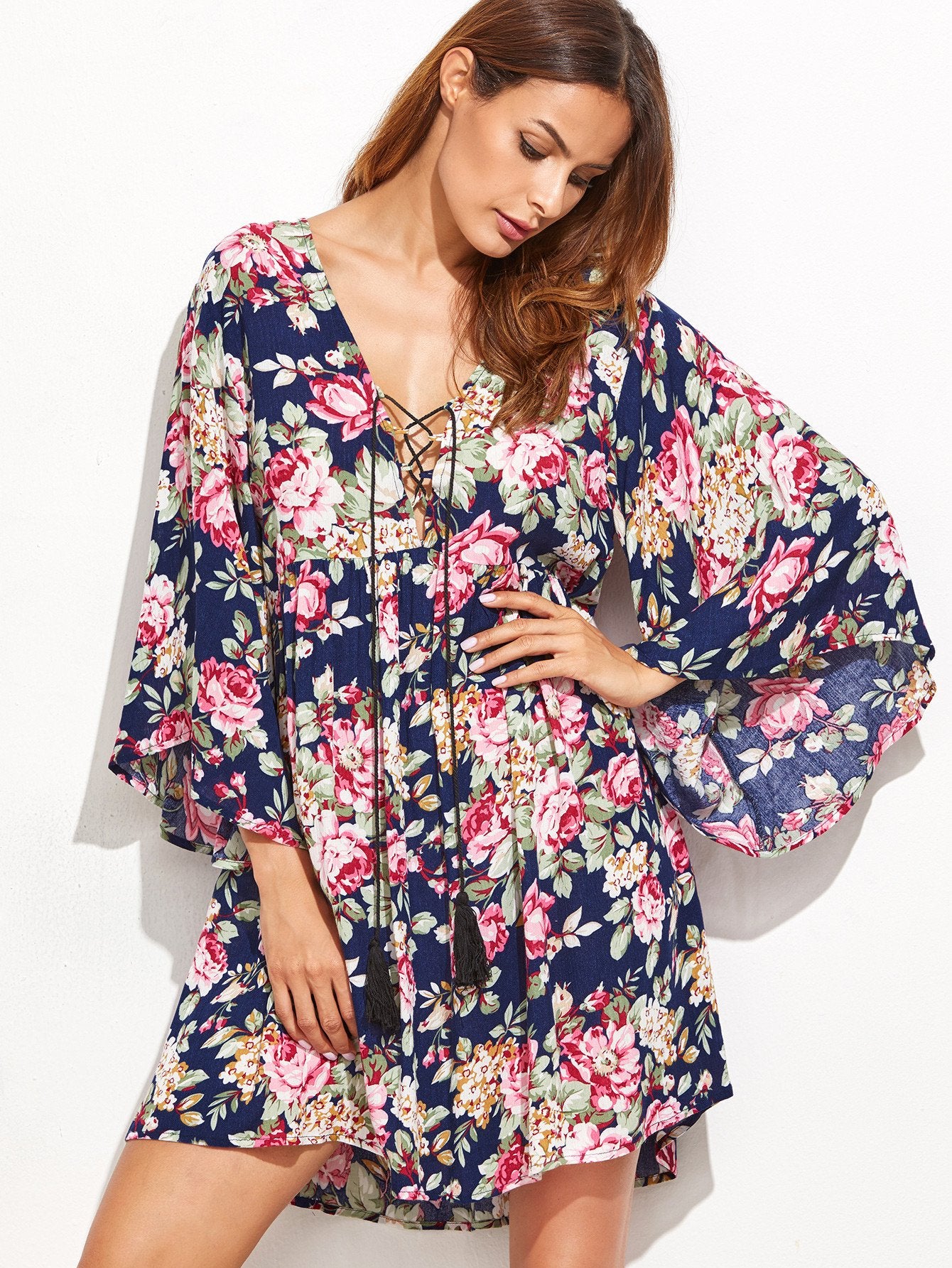Tropical Print Dress - Boho Buys
