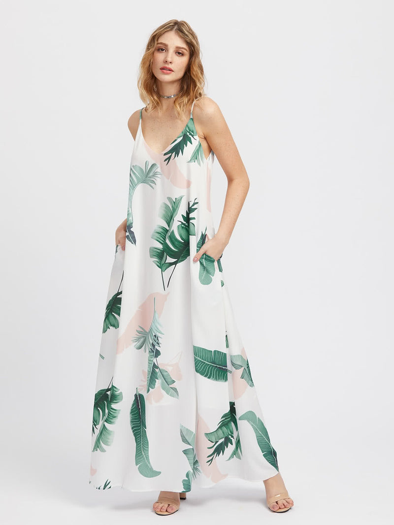 Palm Leaf Maxi Dress - Boho Buys