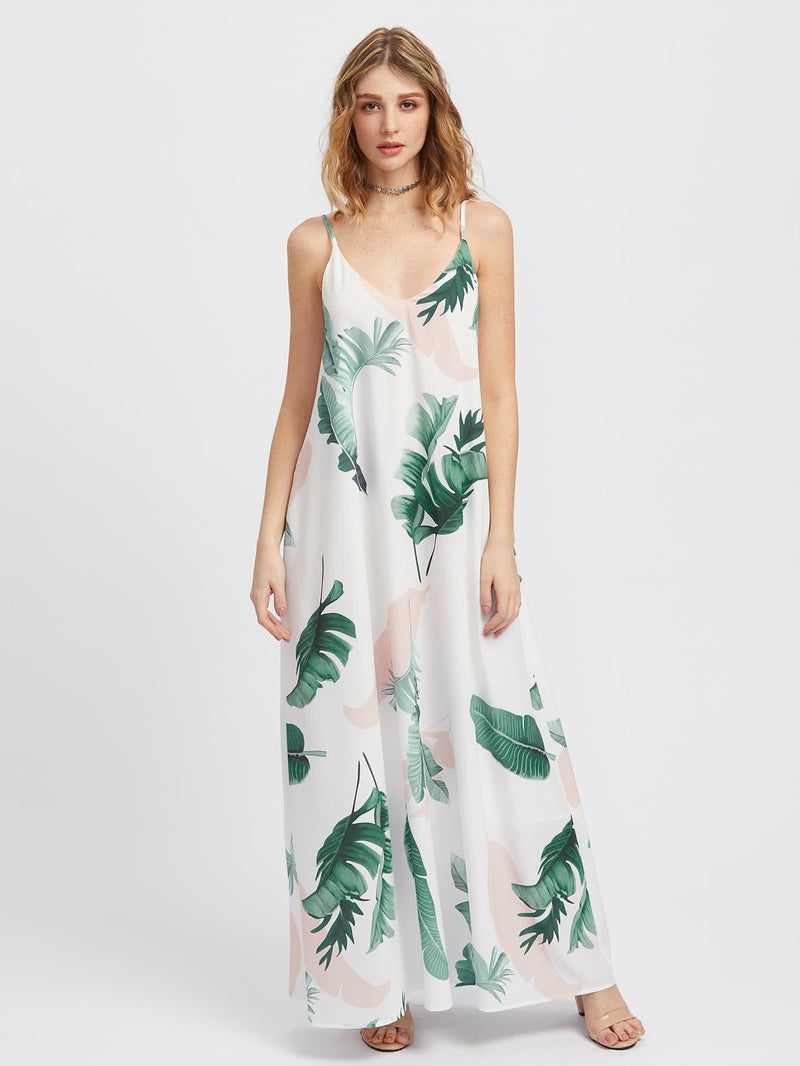 Palm Leaf Maxi Dress - Boho Buys