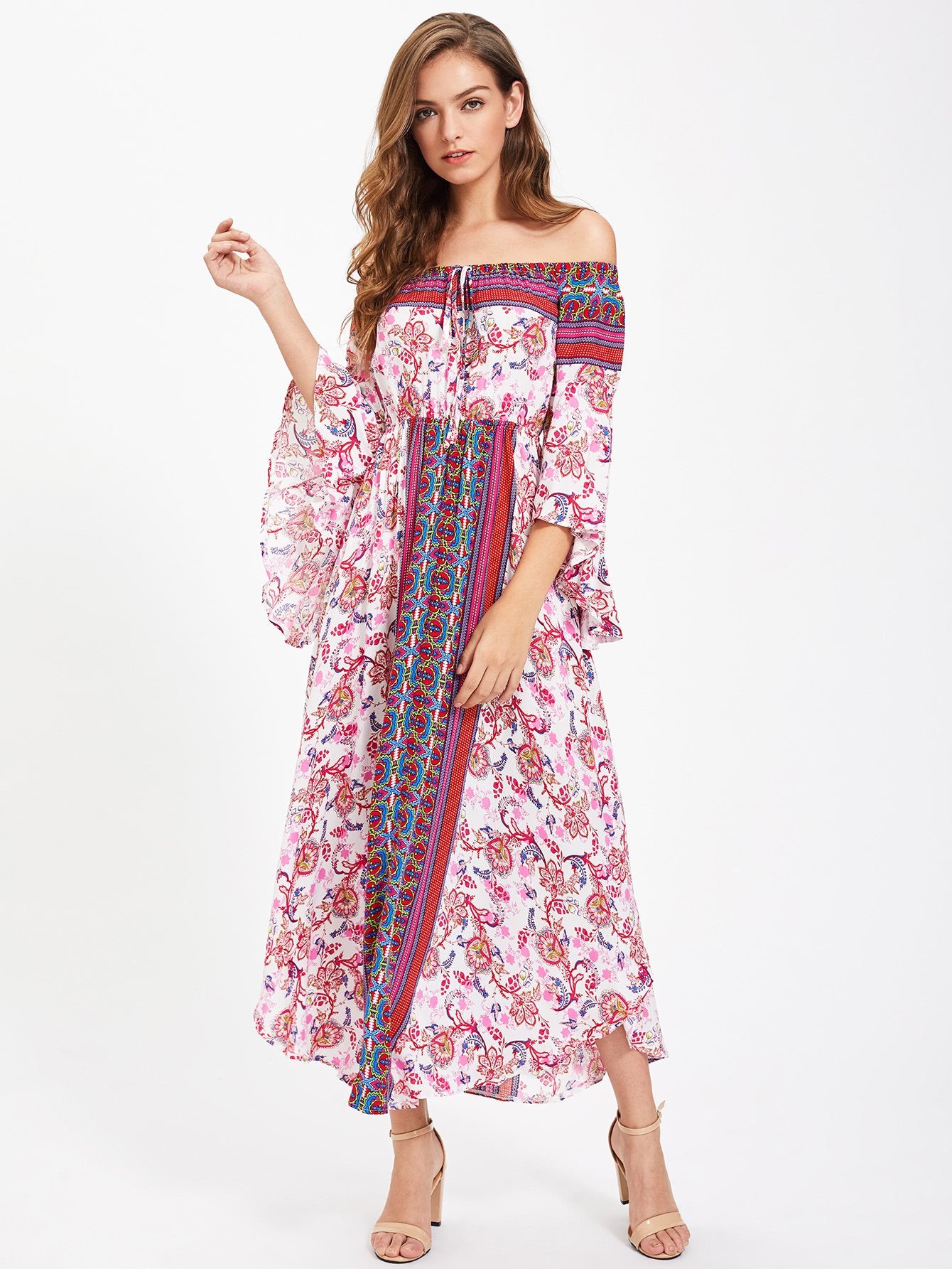 Pink Floral Maxi Dress - Boho Buys