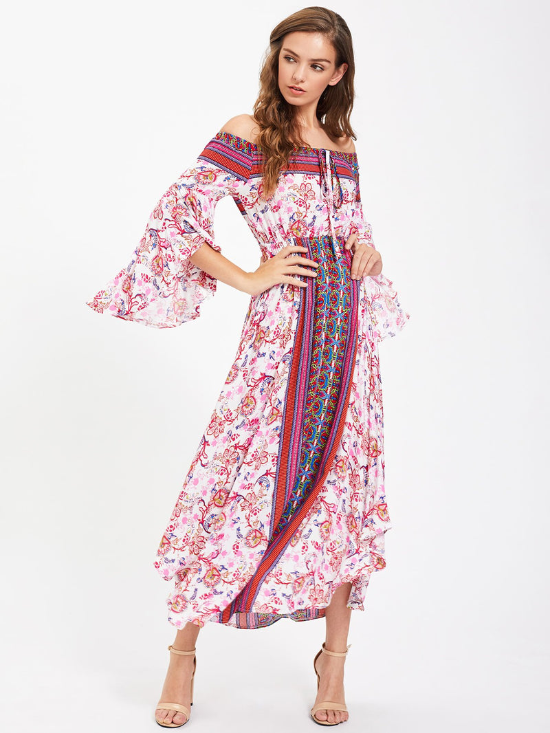 Pink Floral Maxi Dress - Boho Buys