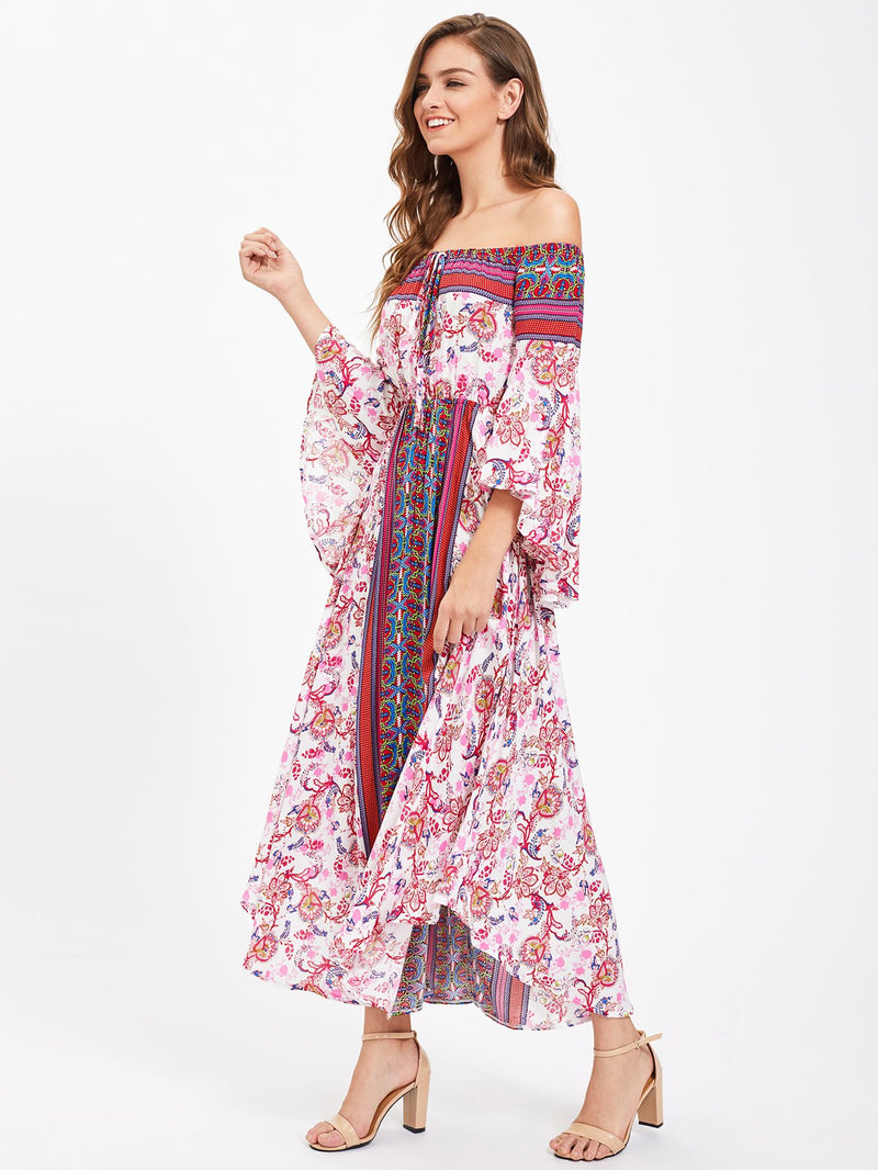 Pink Floral Maxi Dress - Boho Buys