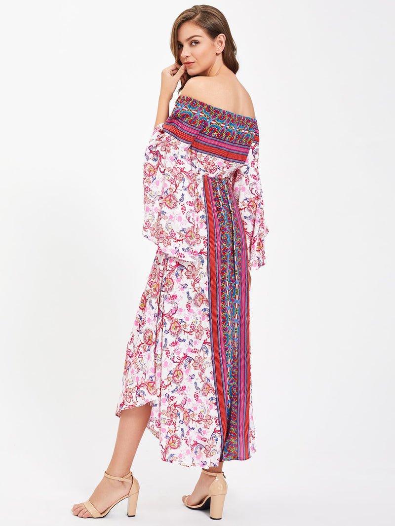 Pink Floral Maxi Dress - Boho Buys