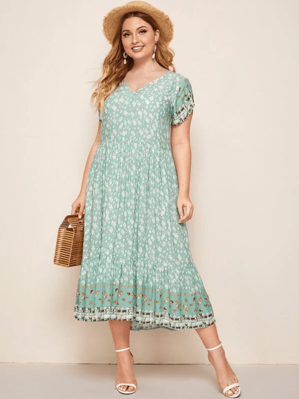 Mint Green Plus Size Maxi Dress - Boho Buys