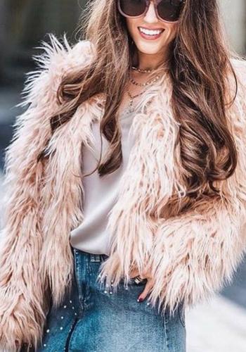 Pink Faux Fur Jacket - Boho Buys