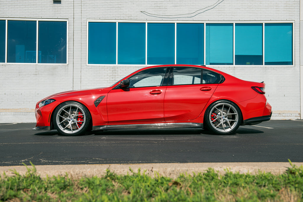 BMW G80 M3 Modifications side skirts and wheels