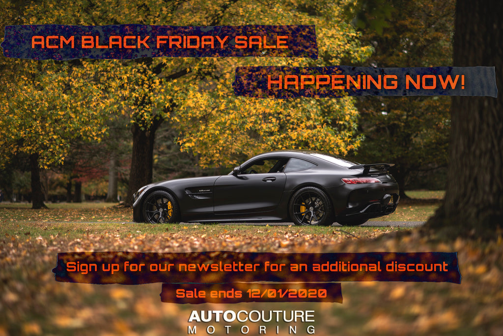 Autocouturemotoring.com Black Friday Sale & Cyber Monday Deals: happening now!  Shop the best deals of the year on Eventuri, Akrapovic, KW, Ohlins, JRZ, RSC, HKS and More!