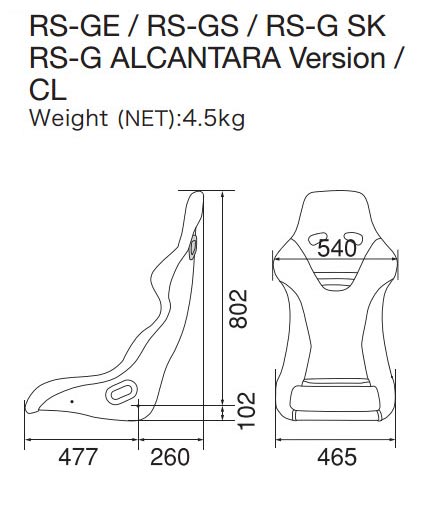 Recaro RS-GE Black Velour Bucket Seat – AUTOcouture Motoring