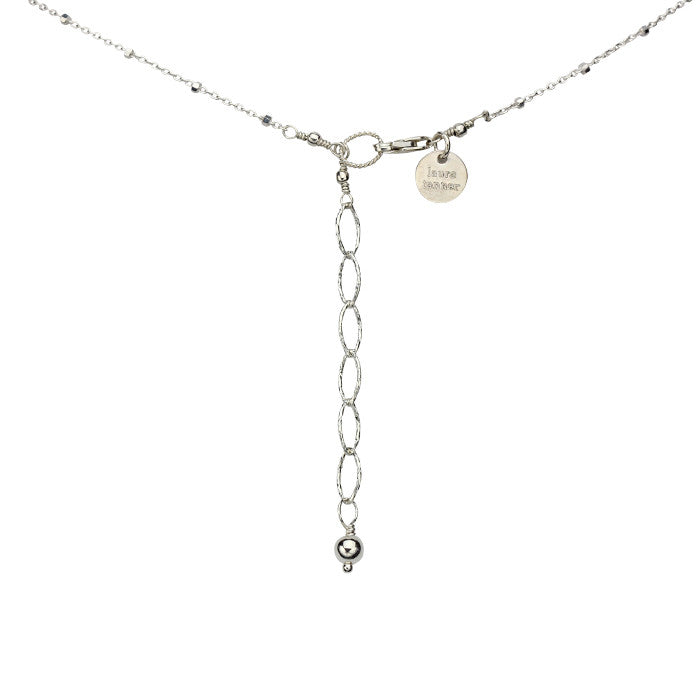 Pera Short Lariat Necklace - Silver - Laura Tanner Jewelry