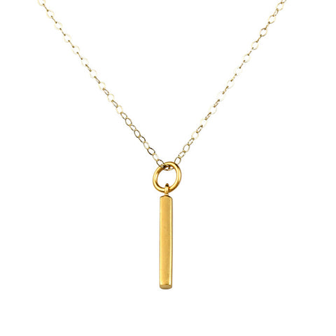 Druzy Bar Long Lariat - Gold - Laura Tanner Jewelry