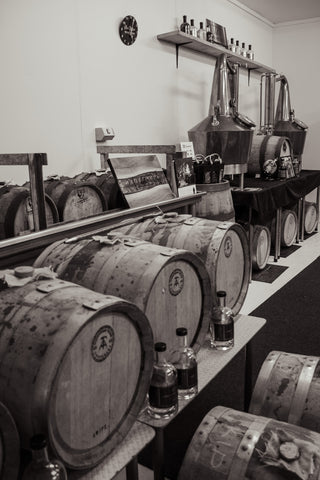 peer-less-point-cask-aged-vodka-barrels-resting-in-king-island-distillery