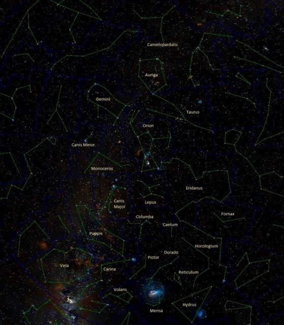 Sternbilder Konstellationen im Winter