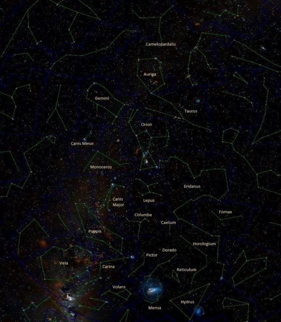 Sternbilder Konstellationen im Winter