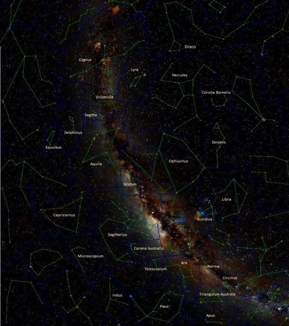 Sternbilder Konstellationen im Sommer 