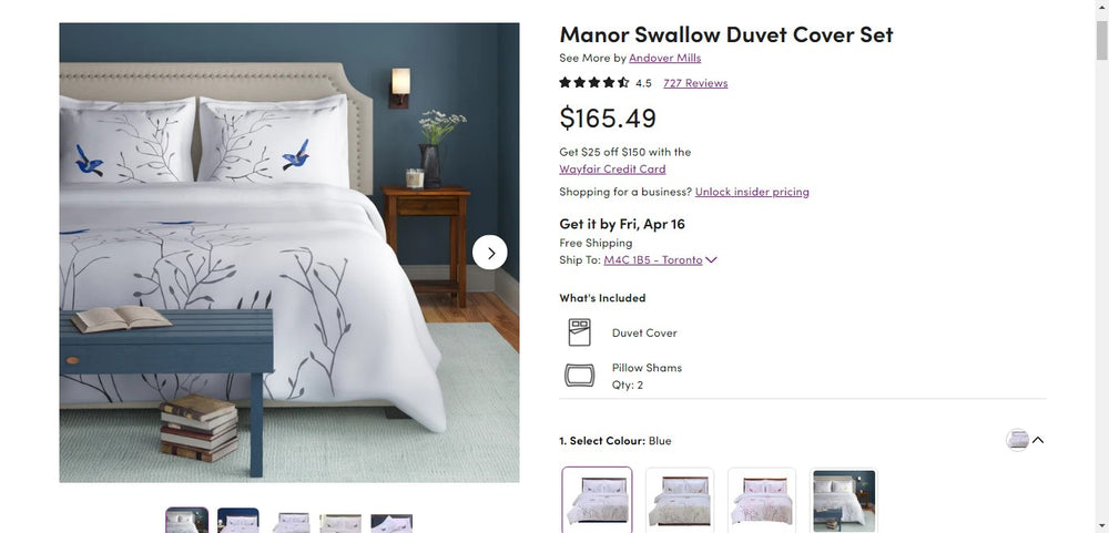 manor swallow duvet cover set