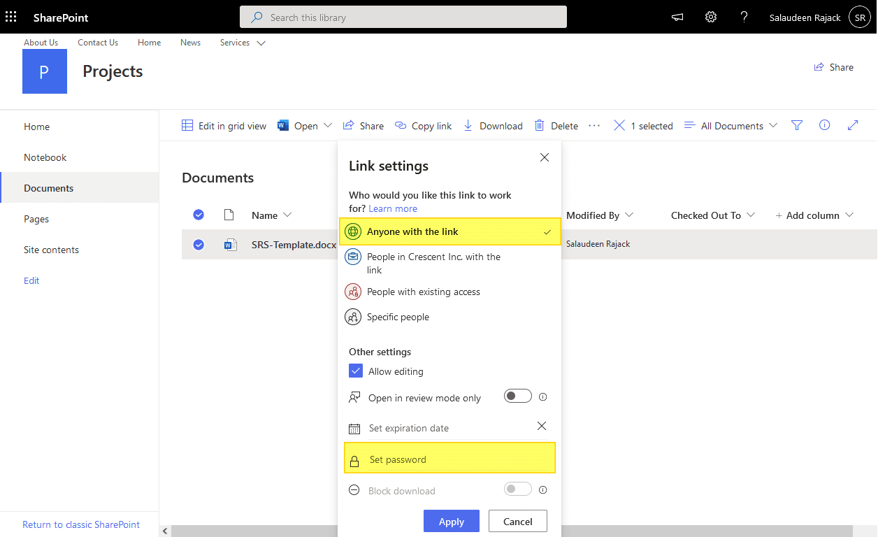 how-to-password-protect-an-excel-file-in-sharepoint