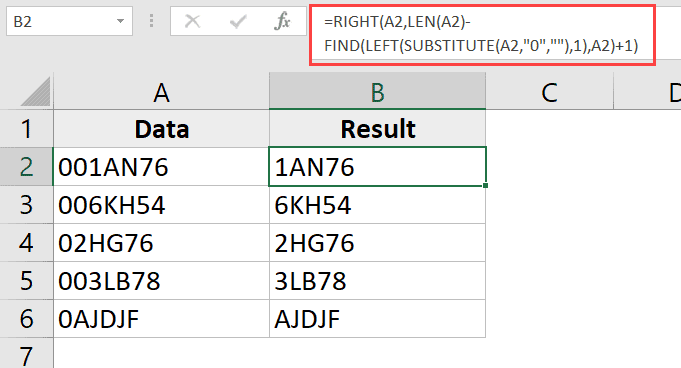 How to Remove Leading Zeros in Excel?