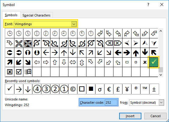 Is There a Check Mark Symbol in Excel?