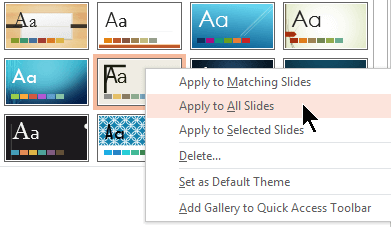 How to Apply Custom Theme to All Slides in Powerpoint?