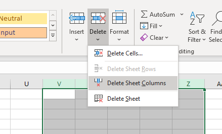 How to Delete Multiple Columns in Excel?