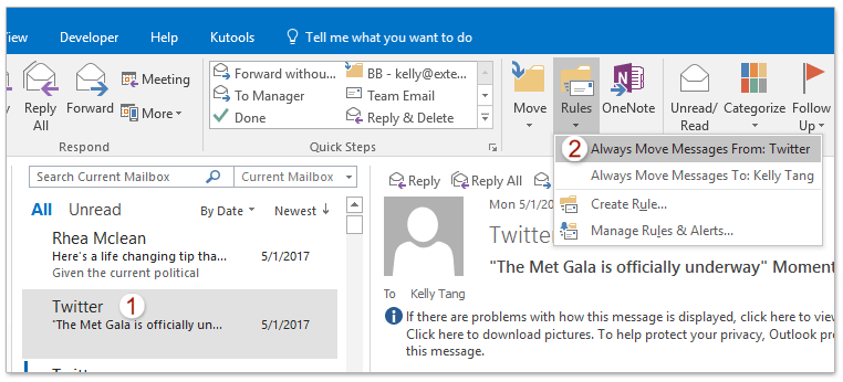 How to Delete All Emails From One Sender Outlook?