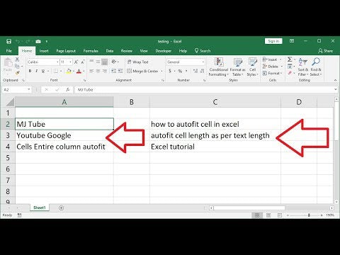 How to Make Cells in Excel Fit Text?