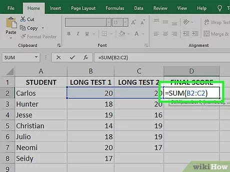 How to Add 2 Cells in Excel?