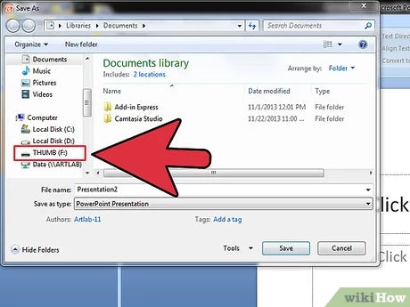 How to Save Powerpoint to Flash Drive?