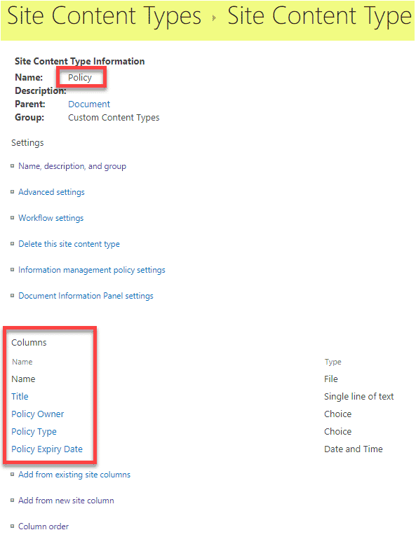 what are sharepoint content types?