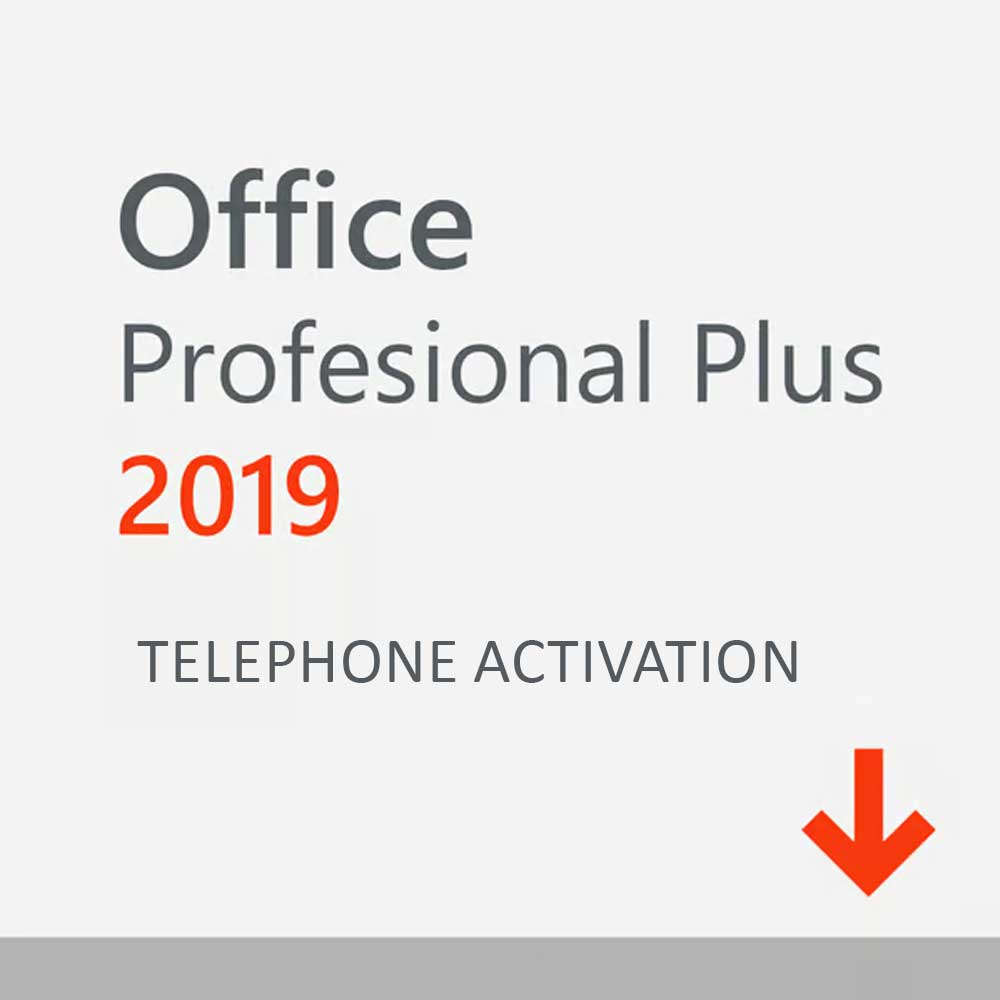 TELPEHONE Microsoft Office Professional Plus 2019 Product Key FPP Reta