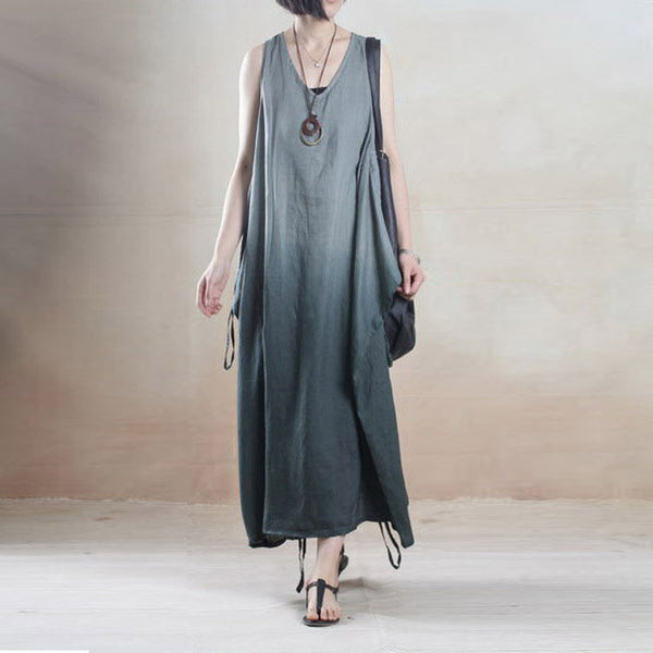 Linen Dress in Gray – Lily & Co.