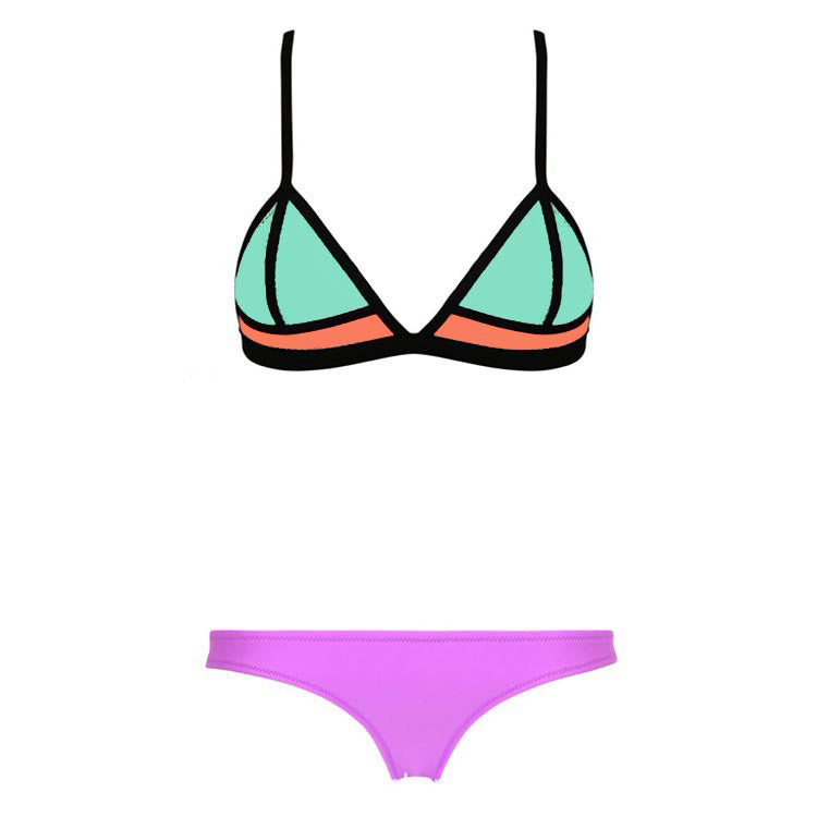 Swimwear Ribbon Textured Neoprene Bikini Set – Lily & Co.