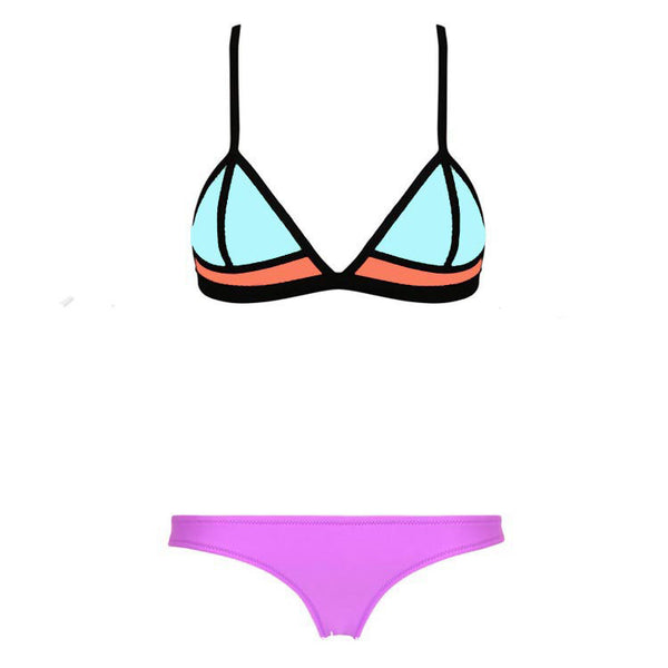 Swimwear Ribbon Textured Neoprene Bikini Set – Lily & Co.